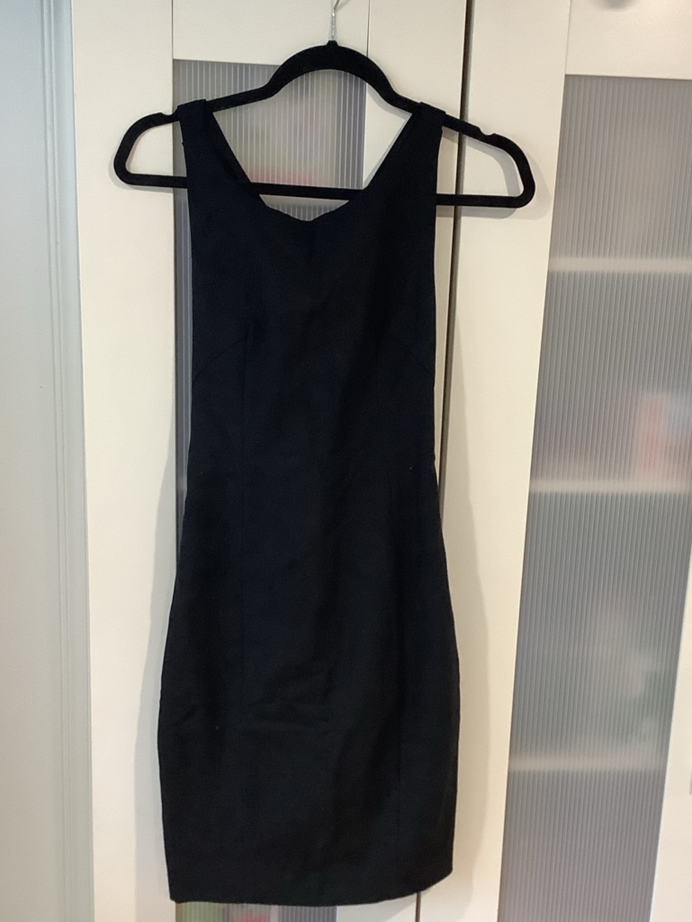 Zara Black Sleeveless Mini Sheath Dress